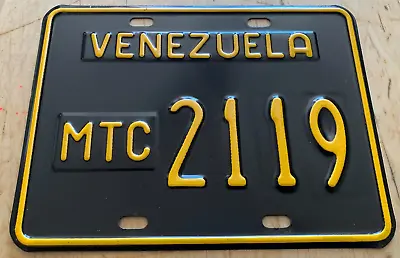 Mint Venezuela Mtc Motorcycle Cycle License Plate   2119   South America • $39.99
