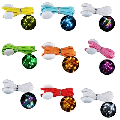 £7.13 • Buy LED Light Up Shoe Laces Nylon LED Shoelaces With Flashing Shoe Laces For Party