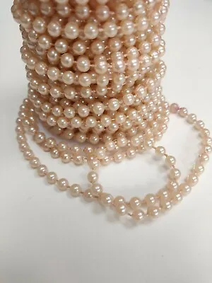 £10.94 • Buy 5mm Pearl Beads On String Sewing Cake Trim Wedding Bridal Craft Trimming