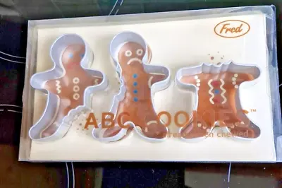 ABC Cookies - 'already Been Chewed' Gingerbread Cookie Cutters Funny  New • £7.99