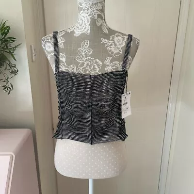 Bershka Chainmail Diamanté Top - Size M . New & Tagged • £25