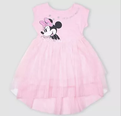 Disney's Minnie Mouse Toddler Girl Tutu Birthday Light Pink Party Dress Size 4T • $21.95