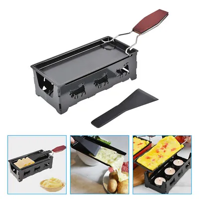  Cheese Griddle Iron Candlelight Melter Pan Raclette Grill Table • £13.22
