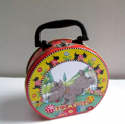 Vintage 1999 Mary Engelbreit Scottie Dog  Tin Lunchbox With Handle • $8.99