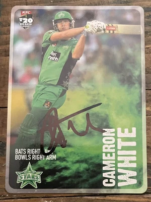 $1.49 • Buy Cameron White Signed Melbourne Stars 2014 KFC Big Bash BBL T20 Cricket Australia