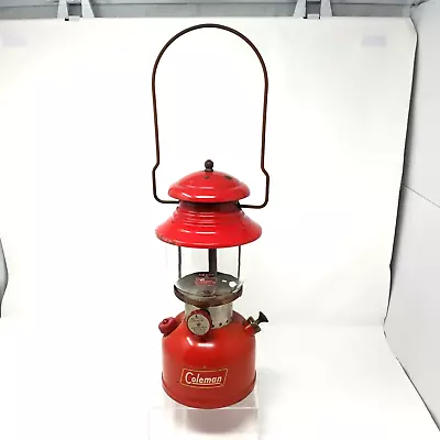 $99.98 • Buy Vintage COLEMAN Camping LANTERN Red 200A 200 A Dated 10/58 WITH FREE SHIPPING