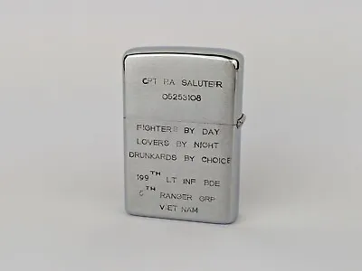 Vtg Vietnam War Zippo Lighter Operation Fairfax Army Captain P.A. Saluter WOW 68 • $809.99