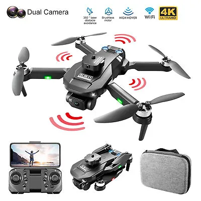 RC Drone With 4K Dual Cameras FPV Obstacle Avoidance Brushless Motor Quadcopter • $30.68