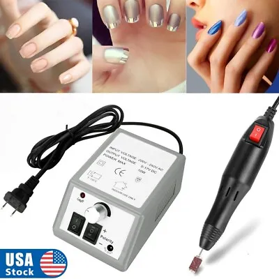 PROFESSIONAL ELECTRIC NAIL FILE DRILL Manicure Tool Pedicure Machine Set Kit US • $13.81