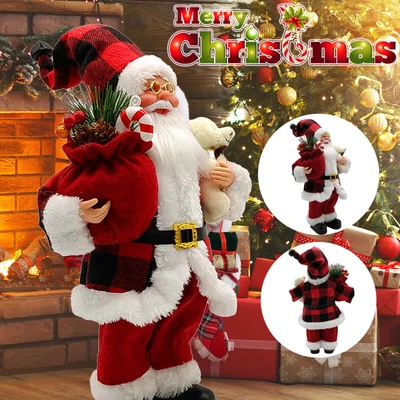 Father Christmas Statue Decorative Standing Santa Figure Luxury Festive Decor • £17.99