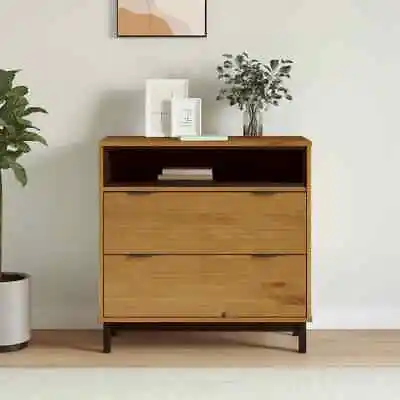 Drawer Cabinet Wooden Chest File FLAM Solid Wood Pine VidaXL • £116.99