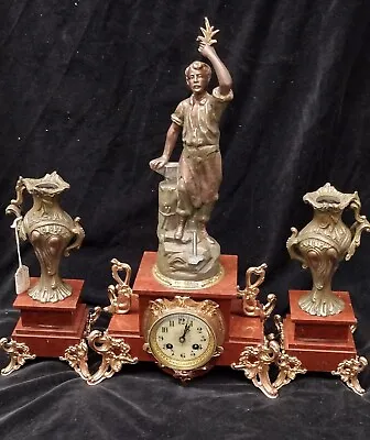 $1350 • Buy Antique French Marble Mantel Clock