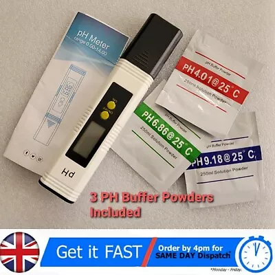 £9.49 • Buy PH Meter LCD Digital Electric Tester Pen Water Hydroponics Test Kit Aquarium 
