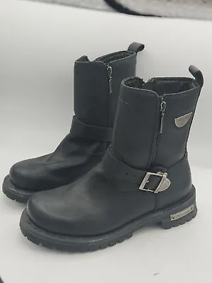 Men's Black Leather MILWAUKEE Afterburner MB207 Motorcycle Boots Size 8.5D Used • $80