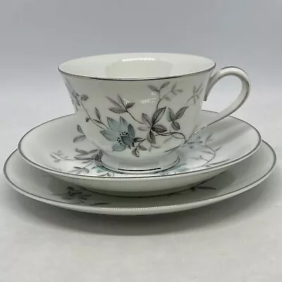 Noritake Trio Lorene 5764 Teacup Saucer Plate MCM  Bone China Japan Vintage EUC • $33.99