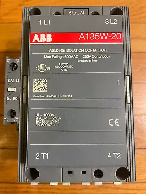 Abb A185w-20 Welding Isolation Contactor 600vac 200a • $149