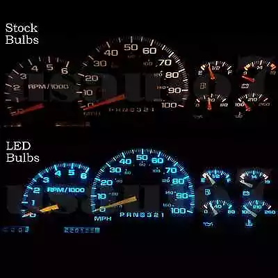 95-98 Chevy C1500 K1500 Truck Dash Cluster Gauge Aqua/ice Blue SMD LED LIGHT KIT • $9.98