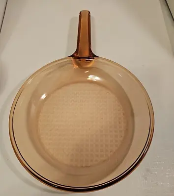 Amber Corning France Vision Ware 10 3/4” Skillet Frying Pan With Waffle Bottom • $25