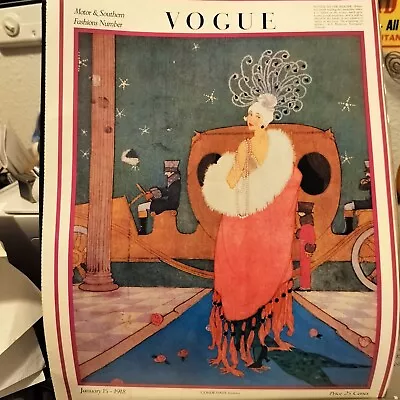 Vogue Magazine Cover  Print  Decoration Jan 15 1918 Conde Nasty. Publisher • $13.99