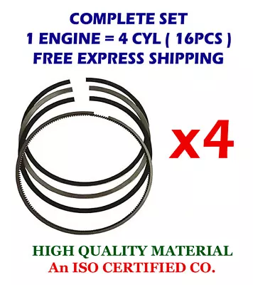 4cyl K261069 K917821 Piston Rings Set 100mm STD For David Brown 880 885 990 995 • £89.62