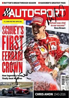 7x5 Signed Signed Michael Schumacher Ross Brawn Jean Todt 1st Title With Ferrari • $7.57