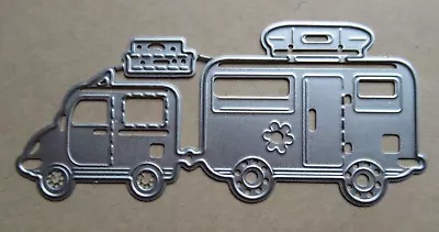 3 Piece Car & Towing Caravan Metal Die Cutter • £3.95