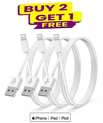 USB IPhone Charger Fast For Apple Long Cable USB Lead 5 6 7 8 X XS XR 11 12 PRO • £1.95