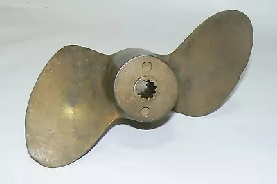 Vintage Quick Silver 2 Blade Brass Boat Propeller Prop 23586a2-11 • $39.99