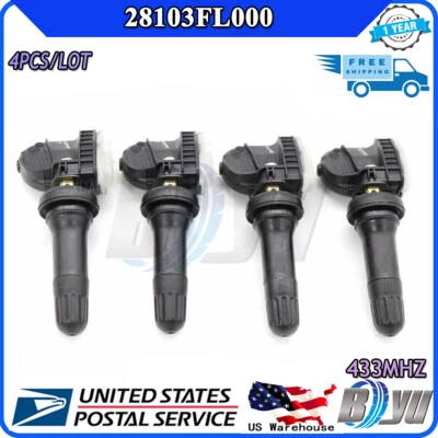 $37.45 • Buy NEW 28103FL000 TPMS Tire Pressure Sensor Set Of (4) For Subaru Impreza Crosstrek