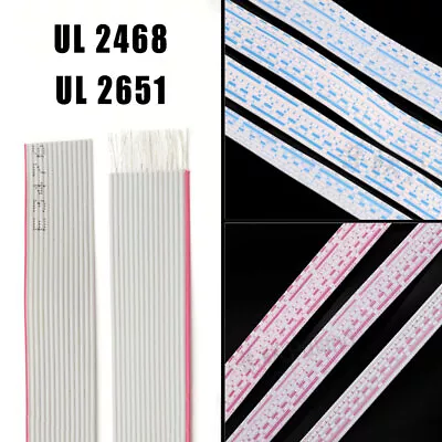 UL2651 UL2468 Stranded Flat Ribbon Cable 24/26/28AWG 6~26Pin Tinned Copper Wire • $1.80