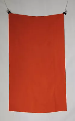 Vintage Japanese Kimono Silk Crepe Fabric Plain Orange 1b • £4.50