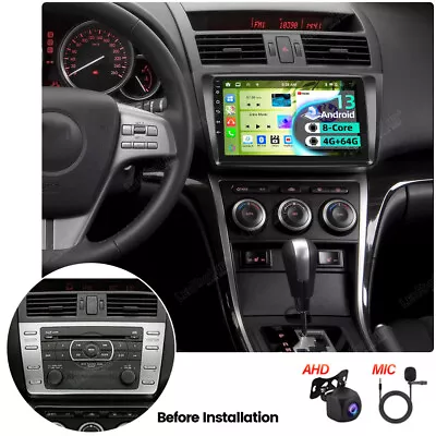 For 2007-2012 Mazda 6  Carplay Car Stereo Radio 4G+64G Android 13.0 GPS Navi DSP • $179.99