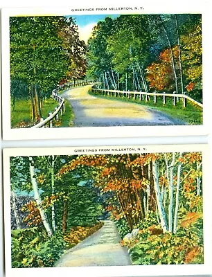 Millerton NY Scenic Country Road Greetings From Millerton Collector's Set • $2.95