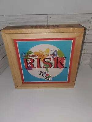 Parker Bro RISK Continental Game 2003 Nostalgia Game Series In Wooden Box 41631 • $16