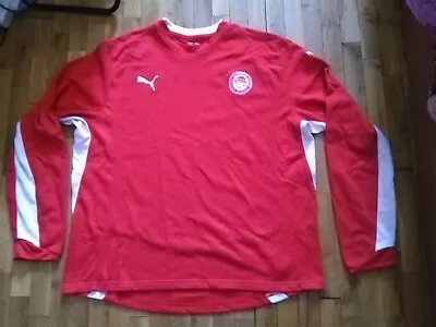 Olympiacos Piraeus ΠΑΕ Ολυμπιακός Football Sweatshirt Puma Long Sleeve Size XL • £29.99