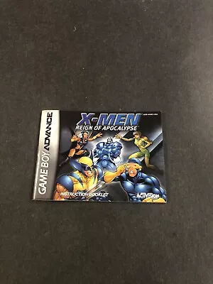 X-men Reign Of Apocalypse Gba Manual • $14.95