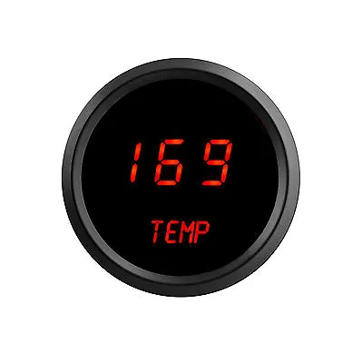 2 1/16  Digital Water Temp Gauge Red LEDs Black Bezel 52mm Lifetime Warranty • $43.04