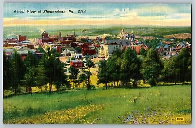 Shenandoah Pennsylvania PA - Aerial View Of Shenandoah - Vintage Postcard • $3.99