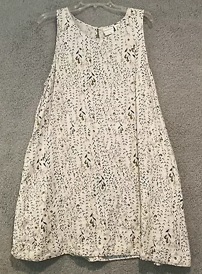 $29.95 • Buy Rachel Zoe Linen Dress Floral A Line Tank Pockets Calla Lily Size XL