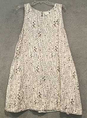 $29.95 • Buy Rachel Zoe Linen Dress Floral A Line Tank Pockets Calla Lily Size XL