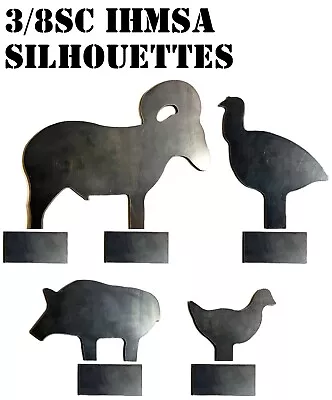 3/8sc IHMSA Metallic Silhouette Shooting Targets 4pc Small Bore Pistol Plates • $47.99