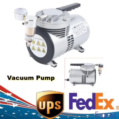 $84.55 • Buy Single Stage 1/6HP Low Noise Oilless Diaphragm Lubrication Vacuum Pump 600mmHG