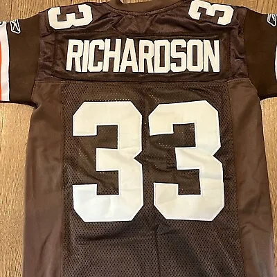 $17.99 • Buy Trent Richardson Cleveland Browns Jersey Youth Size Medium 10-12 Reebok Brown