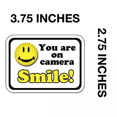 Your Video Surveillance Stickers Decals (SMILE You're YOU ARE ON CAMERA) Cctv • $1.48