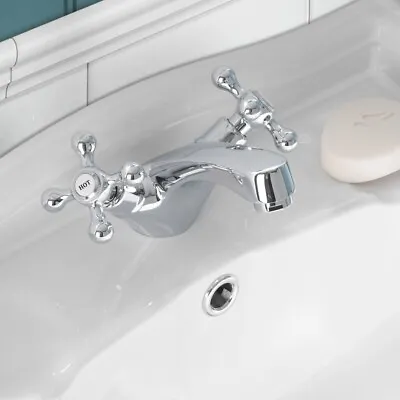 £29.99 • Buy Stafford Traditional Classic Chrome Bathroom Basin Mono Mixer Tap 