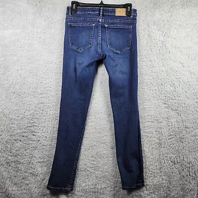 $12.99 • Buy Zara Jeans Womens 6 Blue Trafaluc Denimwear Low Rise Skinny 28x26 - FLAW