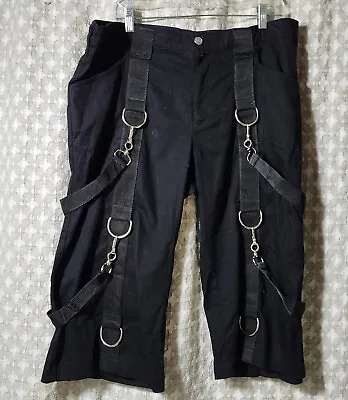 Aderlass Mens 36 3/4 Pants Buckles Straps Pockets Punk Metal Gothic • $75