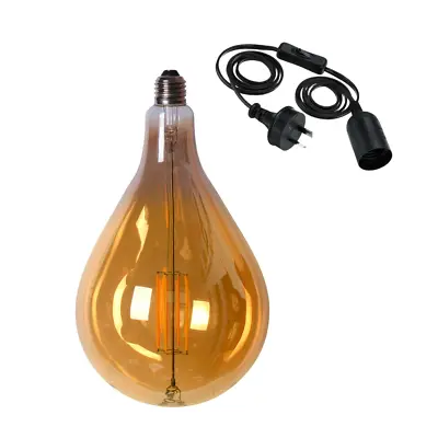 $75.99 • Buy Standard Edison LED Light Globe & Power Cord Plug In 1.8m E27 4 Watt Bulb 27cm