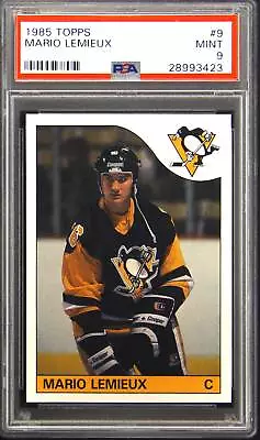 1985 Topps #9 Mario Lemieux Rookie PSA 9 • $1100