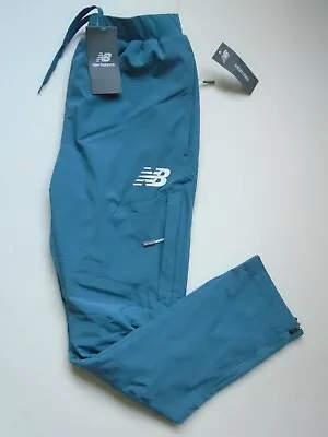 NEW BALANCE All Motion JOGGERS Mens Running Pants Mesh Lined Cargo Blue SML • $26.77